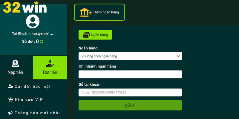 Rút tiền 32Win với các quy định mà ai cũng nên đọc qua